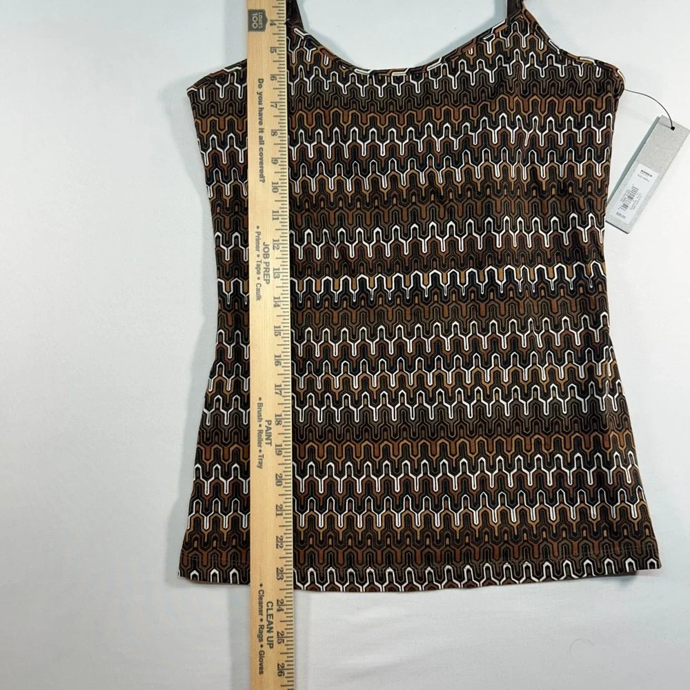Apt 9 Essentials Womens Small Brown Geometric Print Camisole Tank Top NN19002PR
